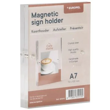 Présentoir de table droit à aimants - A7 : EUROPEL image
