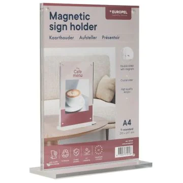Présentoir de table à aimants avec socle - A4 : EUROPEL image
