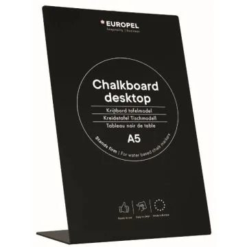 Présentoir de Table incliné - A5 - Noir : EUROPEL image
