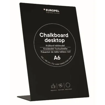Présentoir de Table incliné - A6 - Noir : EUROPEL image