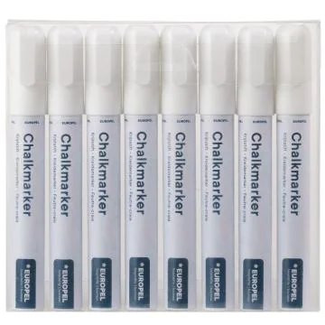 Marqueurs à craie - 6 mm - Blanc : EUROPEL Lot de 8 image