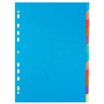 Jeu de 12 intercalaires translucides Chromaline - Format A4 - Assortiment EXACOMPTA