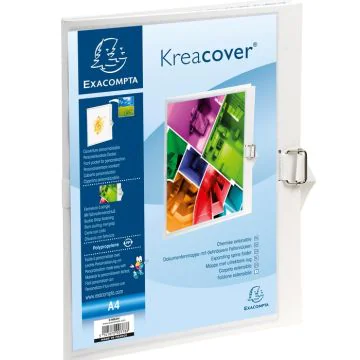 37802H EXACOMPTA Chemises à sangle personnalisable Kreacover - Blanc