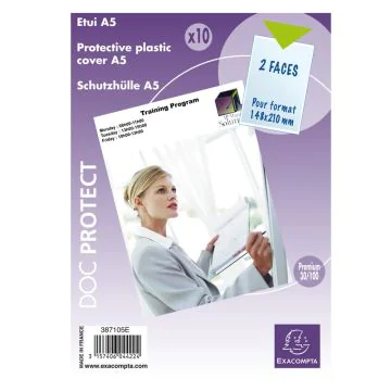 Exacompta 387105E Etuis de protection taille A5 - 148 x 210 mm 