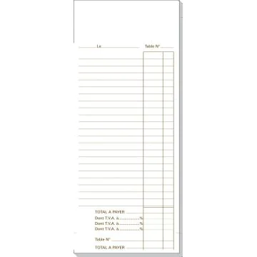 Bloc ADDITION  Non Numérotés  autocopiants Dupli COGIR 4021