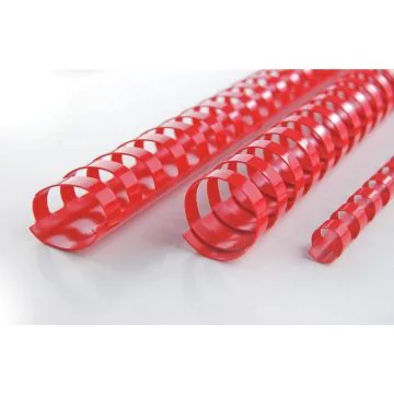 Baguettes de 21 anneaux - 16 mm - Rouge : GBC Lot de 100