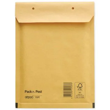 Pochettes d'expédition à coussin d'air - Marron - 170 x 225 mm : MAIL MEDIA Lot de 100 Visuel