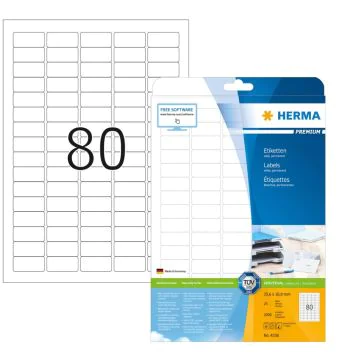 Étiquettes adhésives blanches - Multi-usages 4336  Herma 