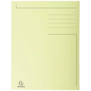 Chemise imprimée à 3 rabats 245 x 350 mm - Jaune : EXACOMPTA Forever