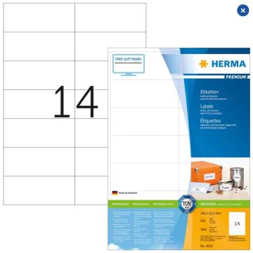 Étiquettes adhésives blanches - Multi-usages 4625 Herma 