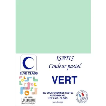 Sous-Chemise pour dossier A4 - Vert ELVE Isatis