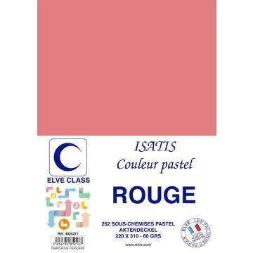 Sous-Chemise pour dossier A4 - Rouge ELVE Isatis Classement