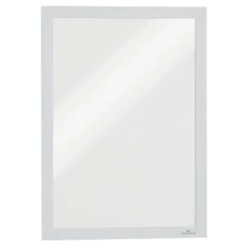 Cadre d'affichage magnétique auto-adhésif - A4 - Argent : DURABLE Lot de 10 Visuel