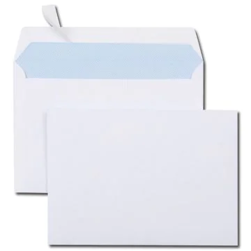 Lot de 500 Enveloppes autocollantes sans fenêtre C6 - 114 x 162 mm : GPV Visuel