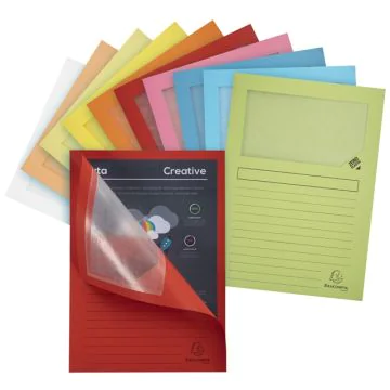 Chemises à fenêtre - Assortiment de couleurs EXACOMPTA Super Lot de 10 Image