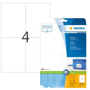 Étiquettes adhésives blanches - Multi-usages 5063 Herma 