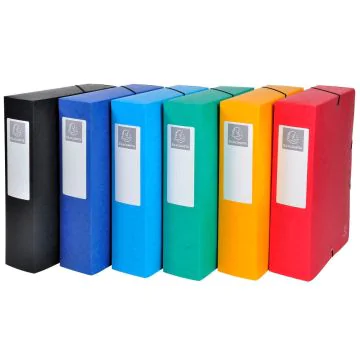 Boîte de classement Carte lustrée - Dos 80 mm - Assortiment EXACOMPTA Exabox Image