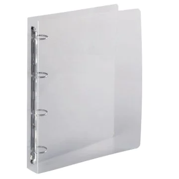 Exacompta 51342E Crystal : Classeur souple Cristal - 4 anneaux