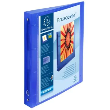EXACOMPTA 51562E Classeurs personnalisables en PP Chromaline - Bleu