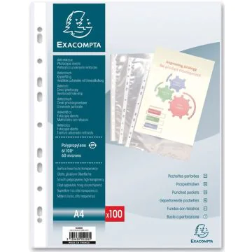 5200E Pochettes perforées Exacompta A4 vertical
