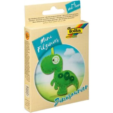 Kit de couture en feutrine pour fabriquer un Porte-clé - Dinosaure : FOLIA Filzinies Image