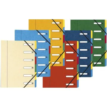 Trieur avec élastiques 6 compartiments EXACOMPTA Harmonika Assortiment