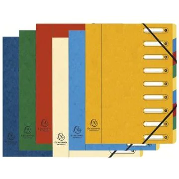 Trieur avec élastiques - 9 compartiments EXACOMPTA