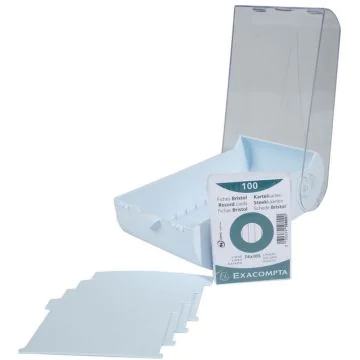 Boîte à fiches - 195 x 100 x 63 mm - A8 - Bleu Pastel : EXACOMPTA Aquarel image
