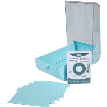 Boîte à fiches - 195 x 100 x 63 mm - A8 - Vert Pastel : EXACOMPTA Aquarel image