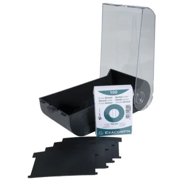 Boîte à fiches - 250 x 132 x 85 mm - A7 - Noir : EXACOMPTA Office image