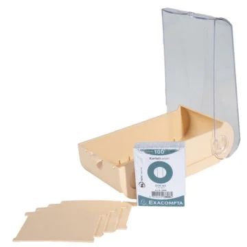 Boîte à fiches - 250 x 132 x 85 mm - A7 - Corail : EXACOMPTA Aquarel modèle