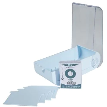 Boîte à fiches - 250 x 132 x 85 mm - A7 - Bleu Pastel : EXACOMPTA Aquarel image