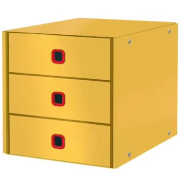 Bloc de rangement Click & Store Cosy - 3 tiroirs - Jaune : LEITZ image