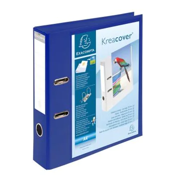EXACOMPTA Classeurs Kreacover - Dos de 70 mm bleu 53789BE