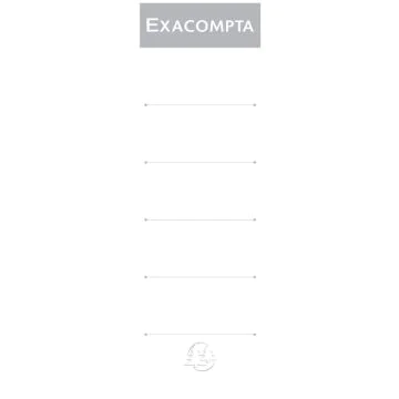 Etiquettes Dos de classeur à levier - Dos 80 mm - Blanc : EXACOMPTA Lot de 10 Modèle