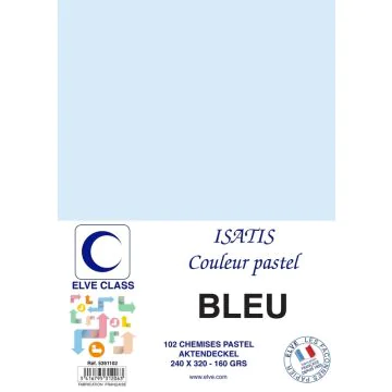 Chemise pour dossier A4 - 160 g - Bleu ELVE Isatis Lot de 102