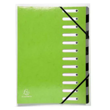 53923E EXACOMPTA  : Trieur avec élastiques  Vert anis