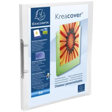 Classeur Personnalisable A4 1 Pochette - Incolore - 2 anneaux de 15 mm : EXACOMPTA Visuel