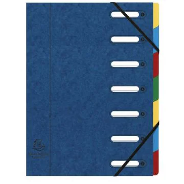 55072E EXACOMPTA  : Trieur avec élastiques  Bleu