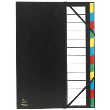 55340E EXACOMPTA  : Trieur avec élastiques  Assortiment Couverture