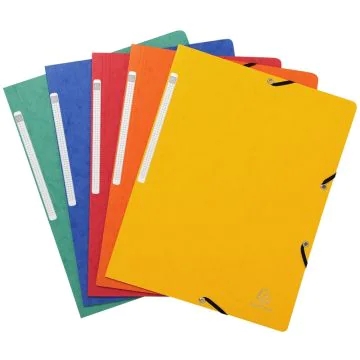 Chemise à élastiques sans rabat Carte lustrée - Assortiment de couleurs : EXACOMPTA Modèle