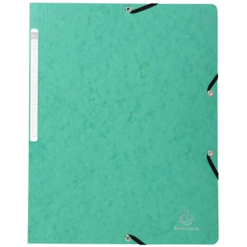 Chemise à élastiques sans rabat Carte lustrée - Vert : EXACOMPTA Photo