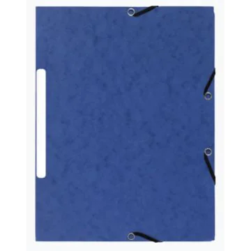 Chemise à élastiques - 3 rabats - Bleu Marbré : EXACOMPTA image