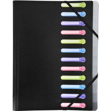 EXACOMPTA Trieur avec élastiques - 12 compartiments 55981E photo