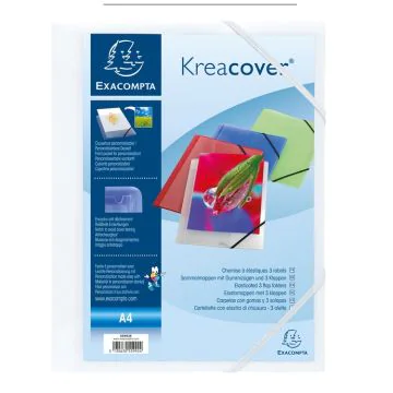 EXACOMPTA 55992E : Chemises Kreacover à élastiques - blanc