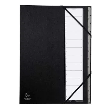 EXACOMPTA : Trieur numérique - 12 compartiments - Noir 56012E