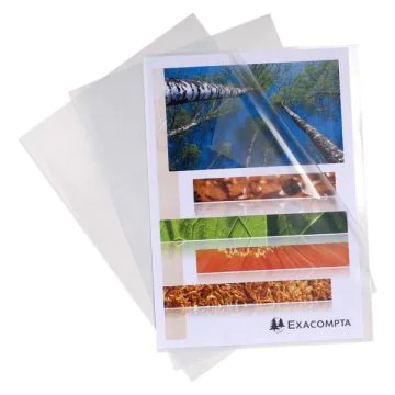 5610E EXACOMPTA  : Pochettes à coins A4 - PP12 Cristal transparent (Classement)