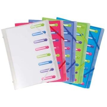 EXACOMPTA : Trieur avec élastiques - 8 compartiments 56189E assortiment