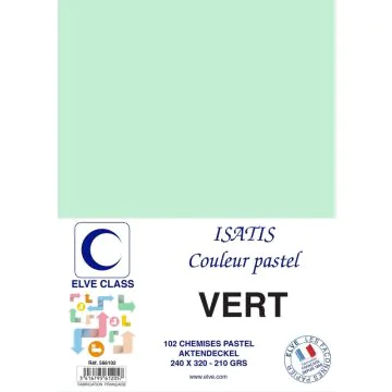 Chemise pour dossier A4 - 210 g - Vert ELVE Isatis Lot de 102
