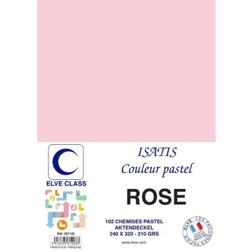 Chemise pour dossier A4 - 210 g - Rose ELVE Isatis Lot de 102